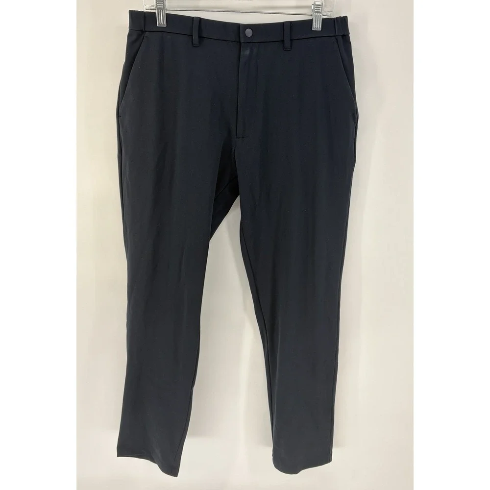Uniqlo Smart 2-Way Stretch  Ankle Pants Mens Size L Drawstring‎ Blue Active Tech